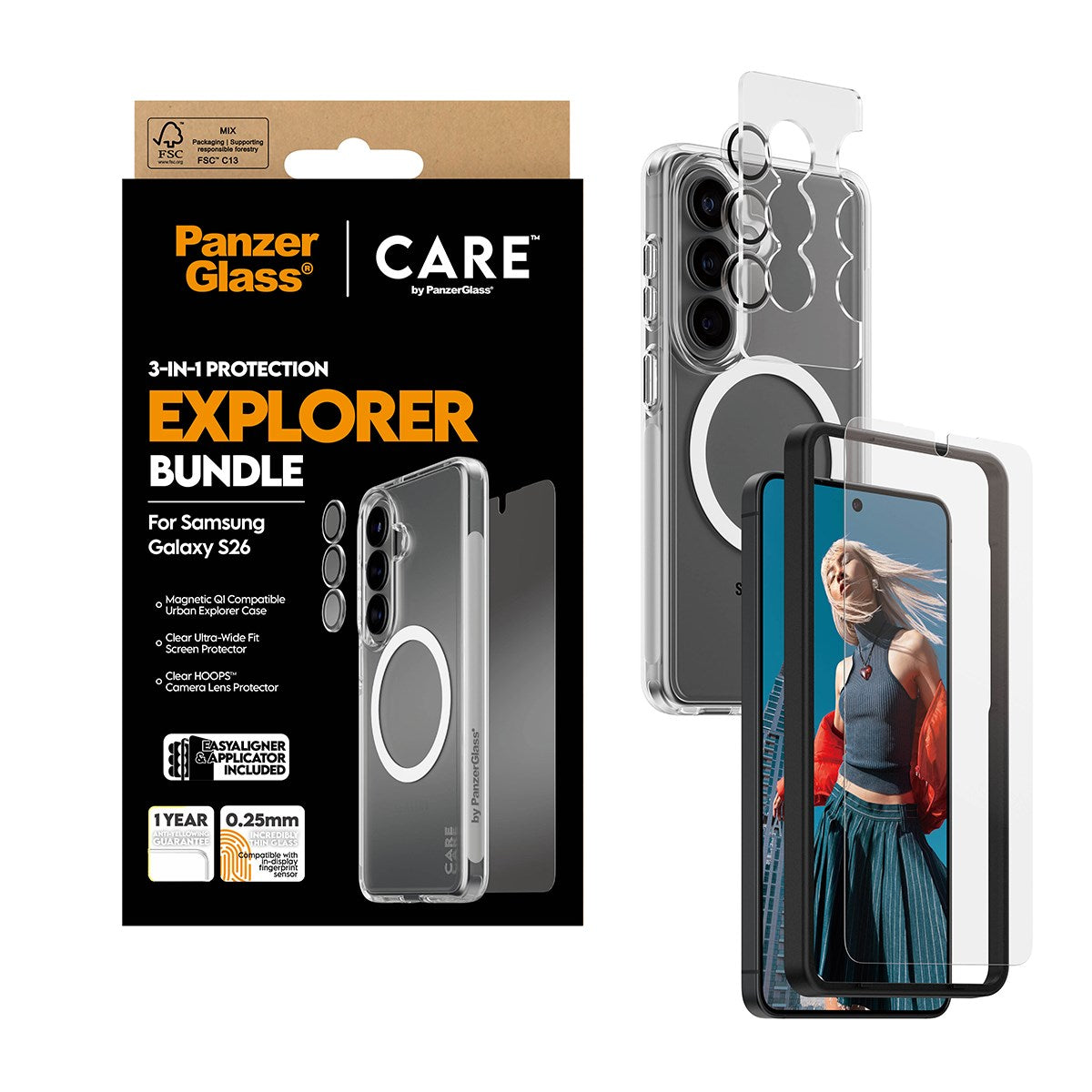 PanzerGlass® | CARE™ by PanzerGlass® 3-in-1 Set Samsung Galaxy S26